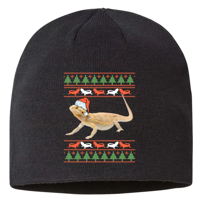 Bearded Dragon Christmas 8 1/2in Sustainable Knit Beanie