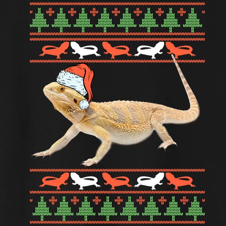 Bearded Dragon Christmas Women's Crop Top Tee