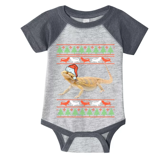 Bearded Dragon Christmas Infant Baby Jersey Bodysuit