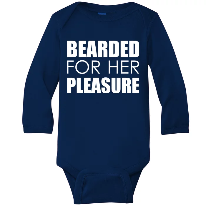 Bearded For Her Pleasure Beard Baby Long Sleeve Bodysuit