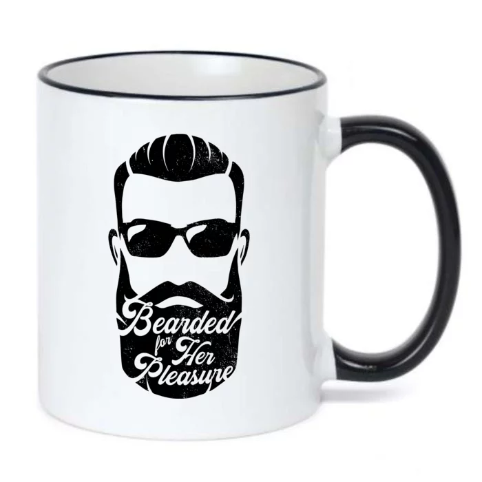 Bearded For Her Pleasure Funny Black Color Changing Mug