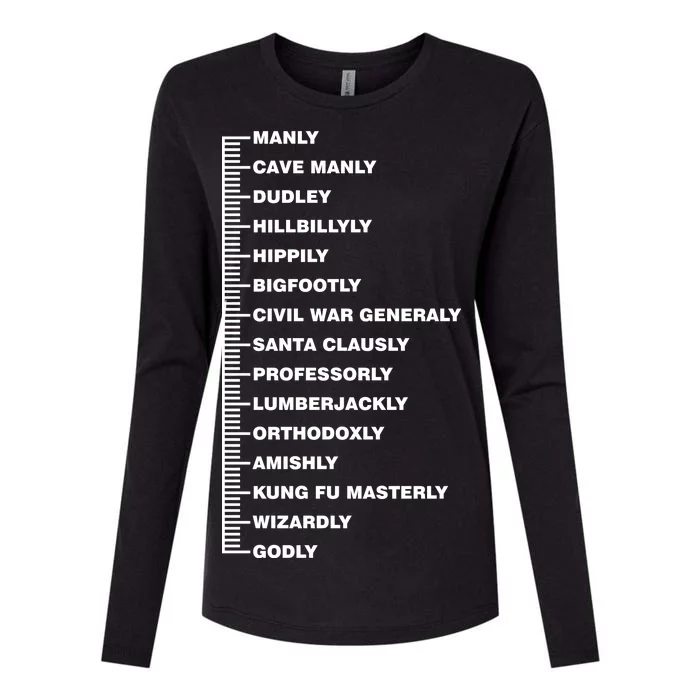 Beardly Manly Beard Growth Chart Womens Cotton Relaxed Long Sleeve T-Shirt