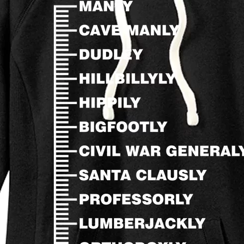 Beardly Manly Beard Growth Chart Women's Fleece Hoodie