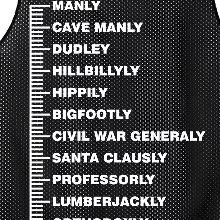 Beardly Manly Beard Growth Chart Mesh Reversible Basketball Jersey Tank