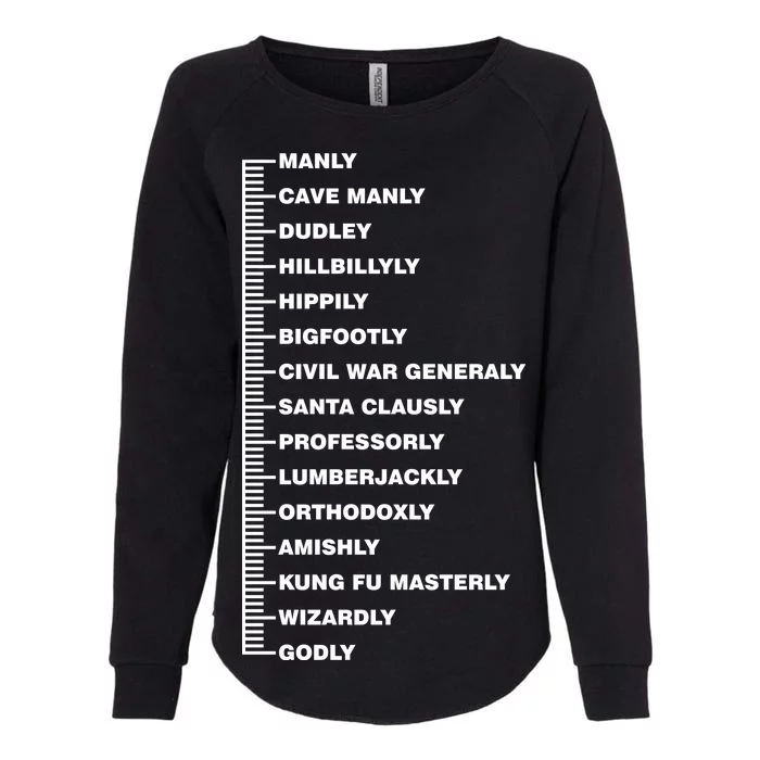 Beardly Manly Beard Growth Chart Womens California Wash Sweatshirt