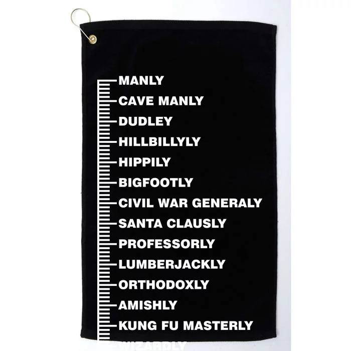 Beardly Manly Beard Growth Chart Platinum Collection Golf Towel