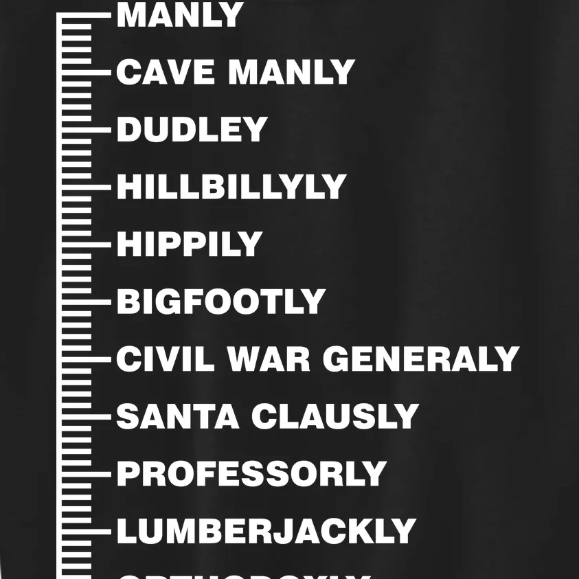 Beardly Manly Beard Growth Chart Kids Sweatshirt