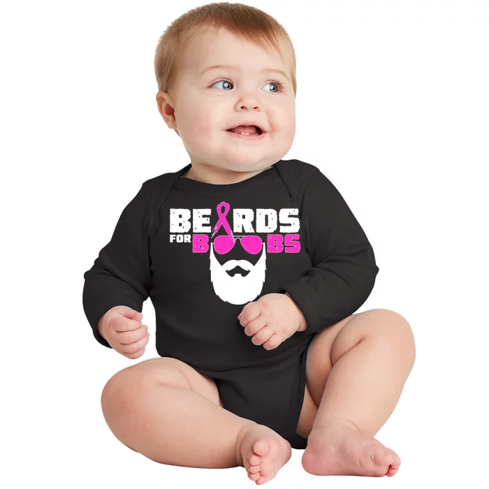 Beards For Boobs Baby Long Sleeve Bodysuit