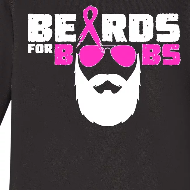 Beards For Boobs Baby Long Sleeve Bodysuit