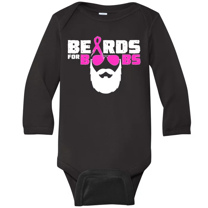 Beards For Boobs Baby Long Sleeve Bodysuit