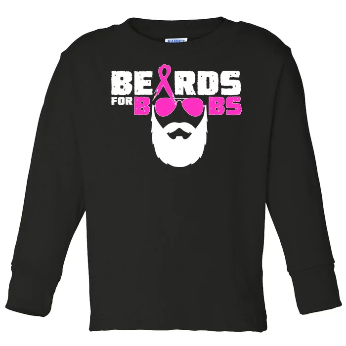 Beards For Boobs Toddler Long Sleeve Shirt