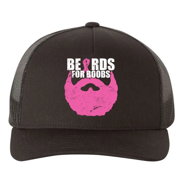 Beards For Boobs Breast Cancer Yupoong Adult 5-Panel Trucker Hat