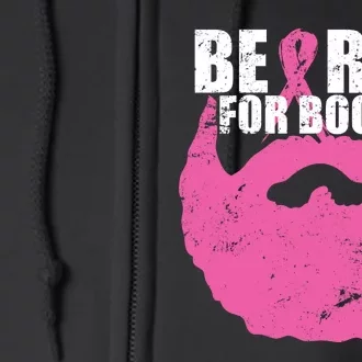 Beards For Boobs Breast Cancer Full Zip Hoodie