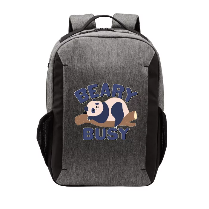 Beary Busy Cute Lazy Panda Vector Backpack