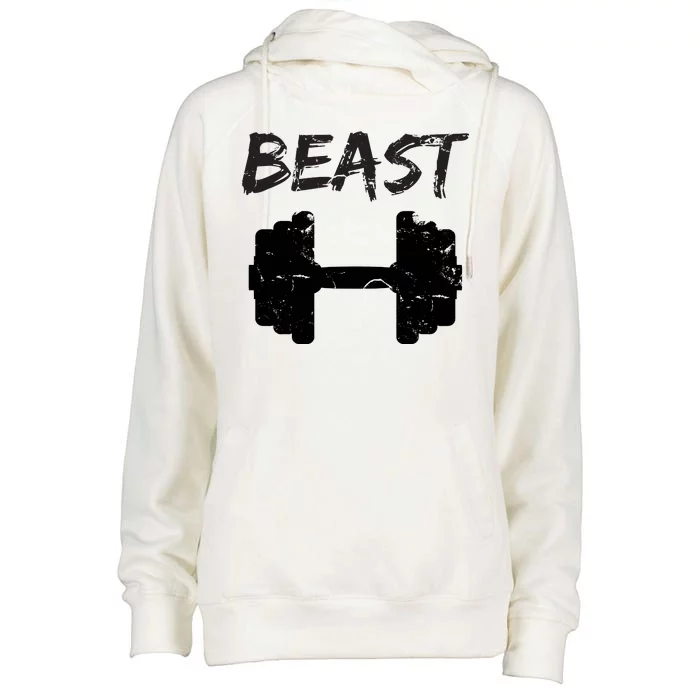 Beast Gym Logo Womens Funnel Neck Pullover Hood