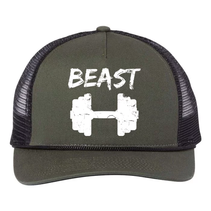 Beast Gym Logo Retro Rope Trucker Hat Cap