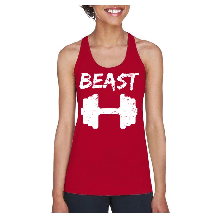 Beast Gym Logo Women's Racerback Tank