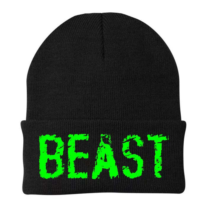 Beast Gym Workout Mode Fitness Logo Knit Cap Winter Beanie