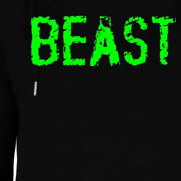 Beast Gym Workout Mode Fitness Logo Womens Funnel Neck Pullover Hood