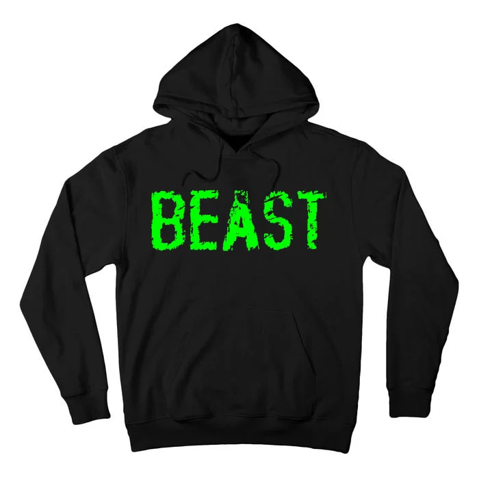 Beast Gym Workout Mode Fitness Logo Tall Hoodie