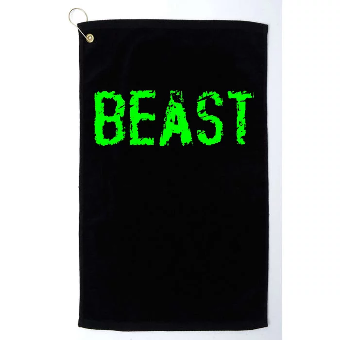 Beast Gym Workout Mode Fitness Logo Platinum Collection Golf Towel