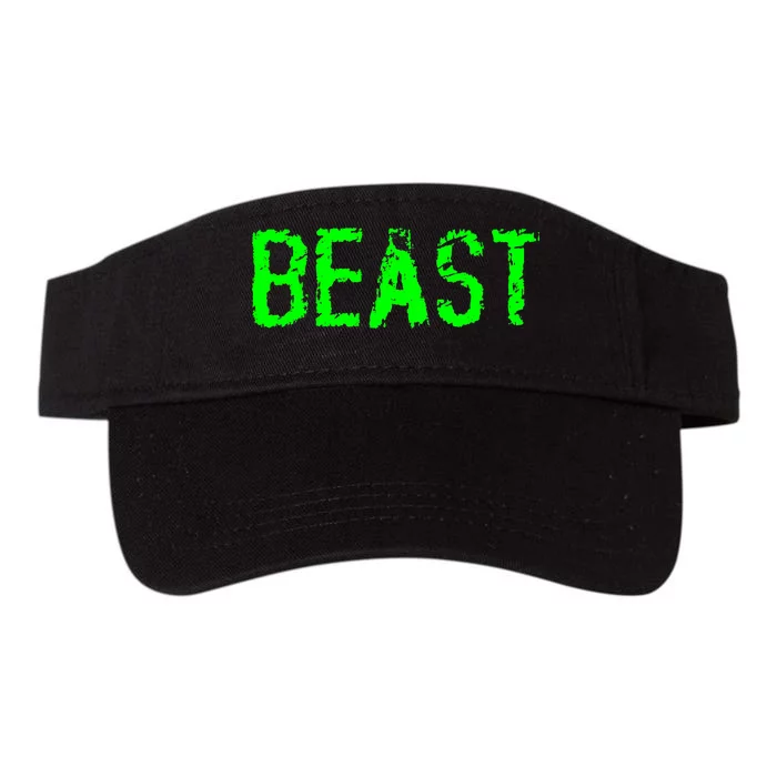 Beast Gym Workout Mode Fitness Logo Valucap Bio-Washed Visor