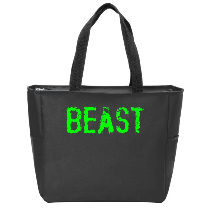 Beast Gym Workout Mode Fitness Logo Zip Tote Bag