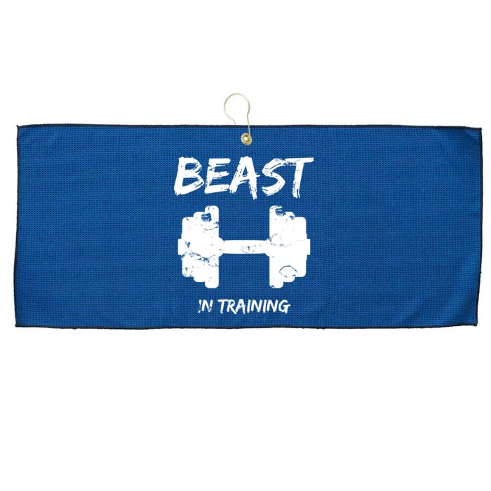 Beast In Training Large Microfiber Waffle Golf Towel