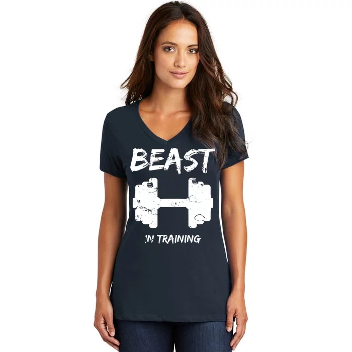 Beast In Training Women's V-Neck T-Shirt