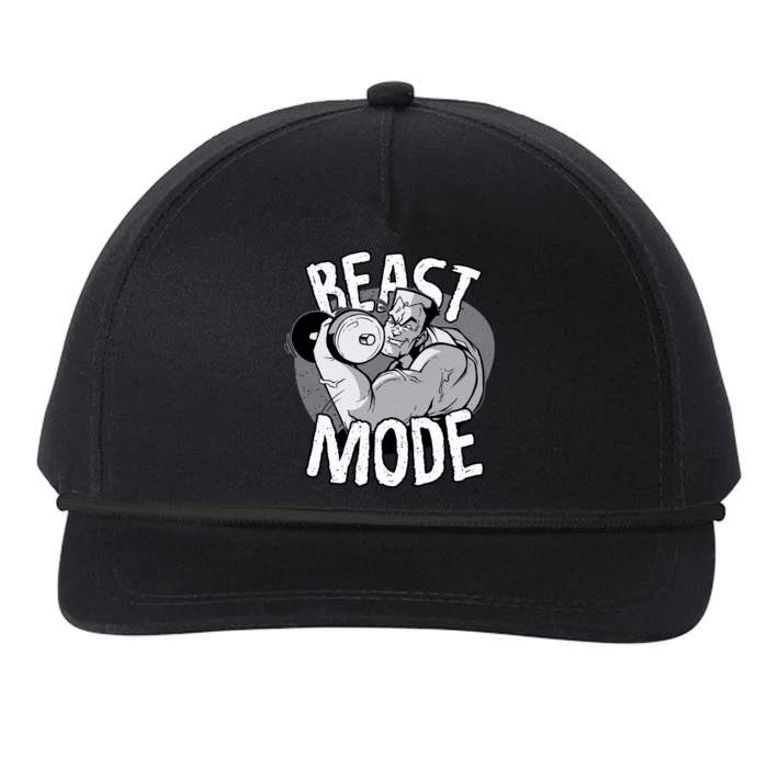 Beast Mode Bodybuilder Snapback Five-Panel Rope Hat