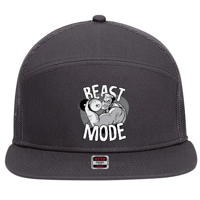 Beast Mode Bodybuilder 7 Panel Mesh Trucker Snapback Hat