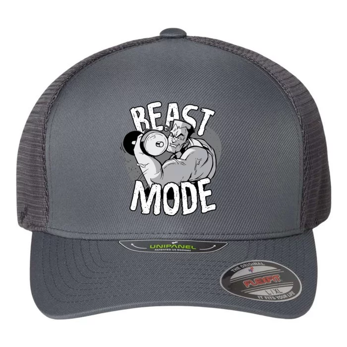 Beast Mode Bodybuilder Flexfit Unipanel Trucker Cap