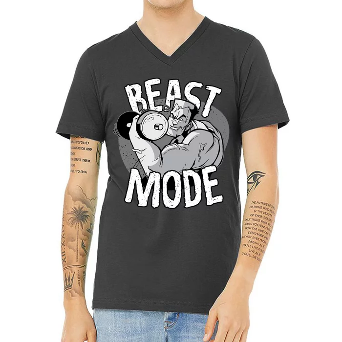 Beast Mode Bodybuilder V-Neck T-Shirt