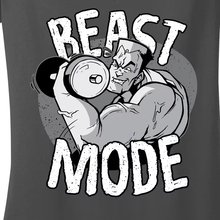 Beast Mode Bodybuilder Women's V-Neck T-Shirt