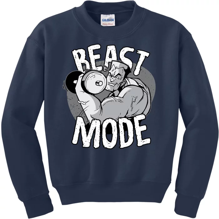 Beast Mode Bodybuilder Kids Sweatshirt