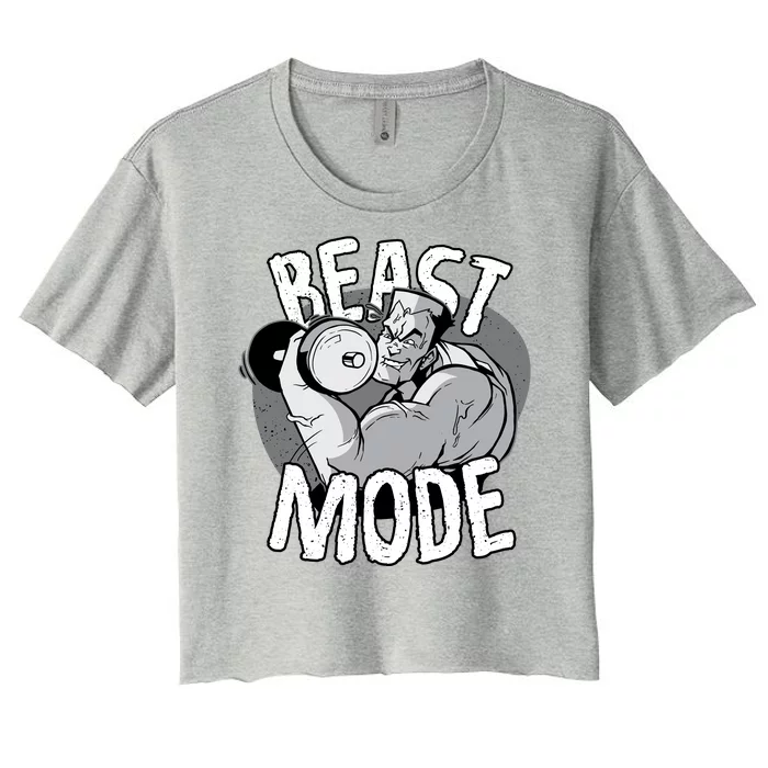 Beast Mode Bodybuilder Women's Crop Top Tee