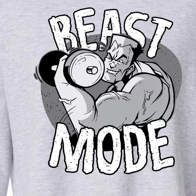 Beast Mode Bodybuilder Cropped Pullover Crew