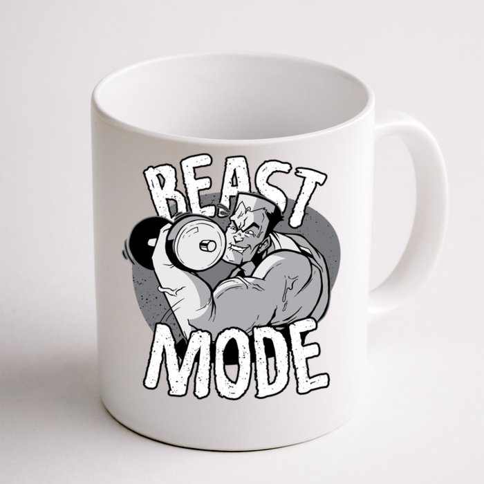 Beast Mode Bodybuilder Front & Back Coffee Mug