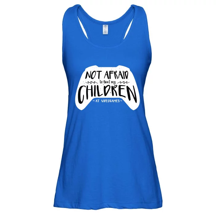 Beat My Children At Video Games Funny Ladies Essential Flowy Tank