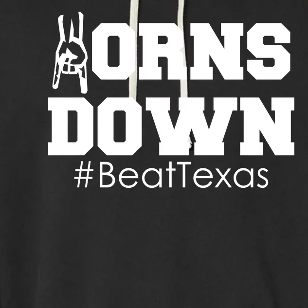 Beat Texas Horns Down Football Garment-Dyed Fleece Hoodie