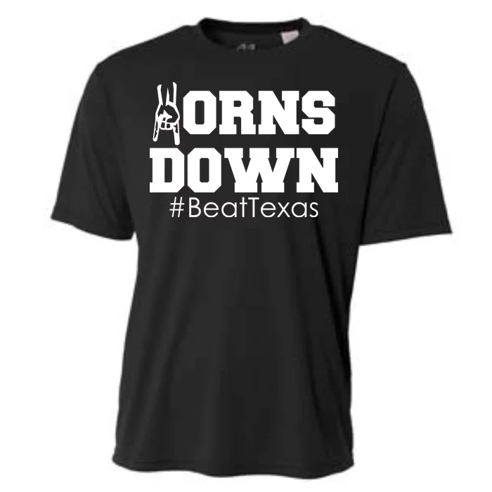 Beat Texas Horns Down Football Cooling Performance Crew T-Shirt