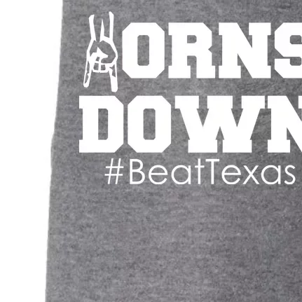 Beat Texas Horns Down Football Doggie 3-End Fleece Hoodie