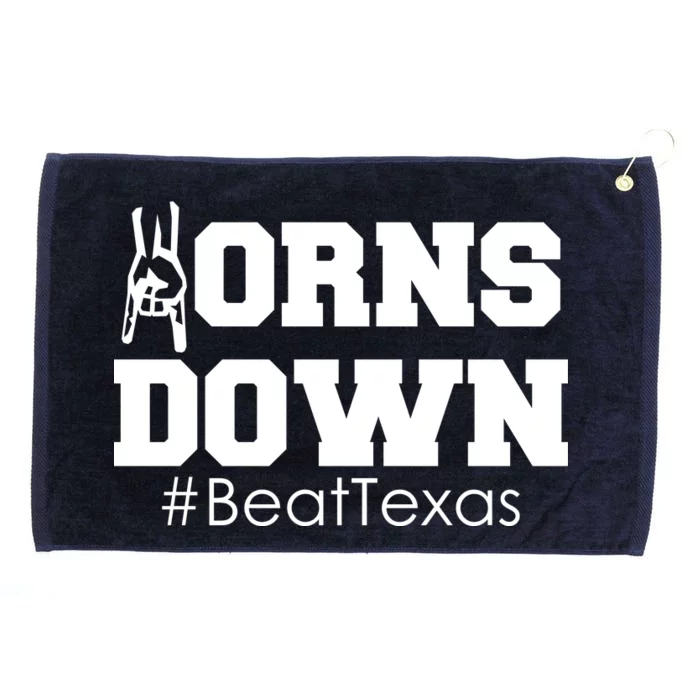 Beat Texas Horns Down Football Grommeted Golf Towel