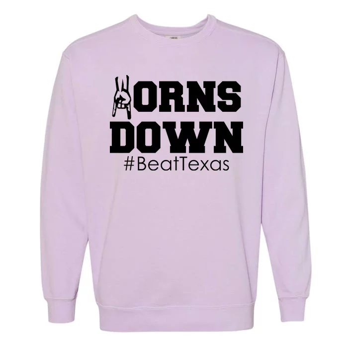 Beat Texas Horns Down Football Garment-Dyed Sweatshirt