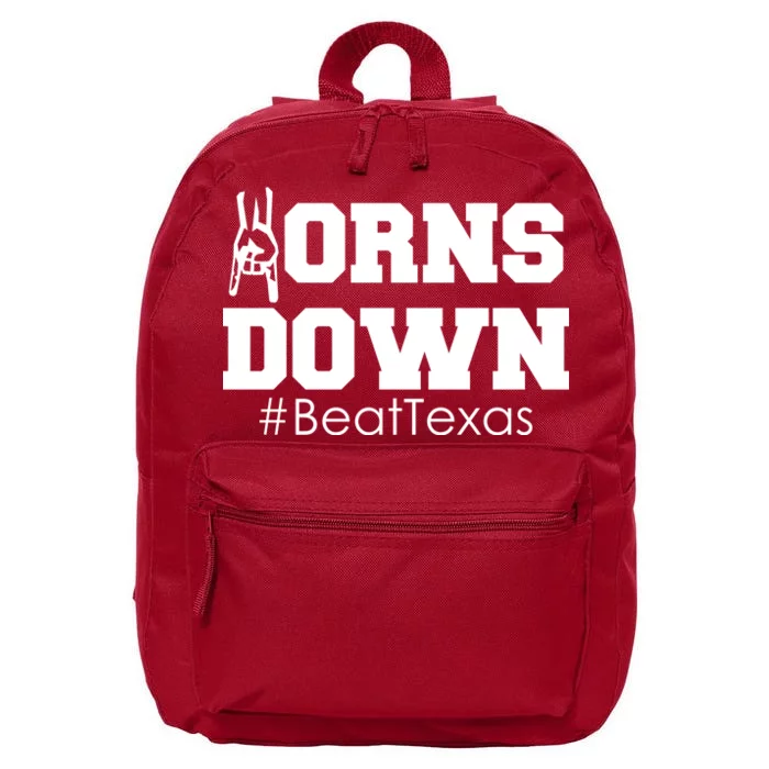 Beat Texas Horns Down Football 16 in Basic Backpack