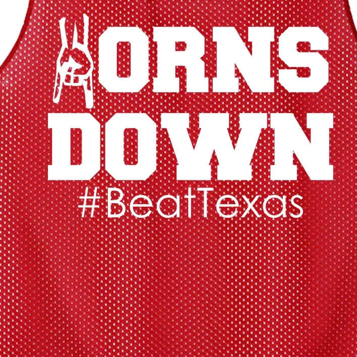 Beat Texas Horns Down Football Mesh Reversible Basketball Jersey Tank