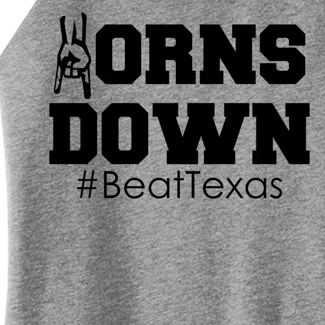 Beat Texas Horns Down Football Women’s Perfect Tri Rocker Tank