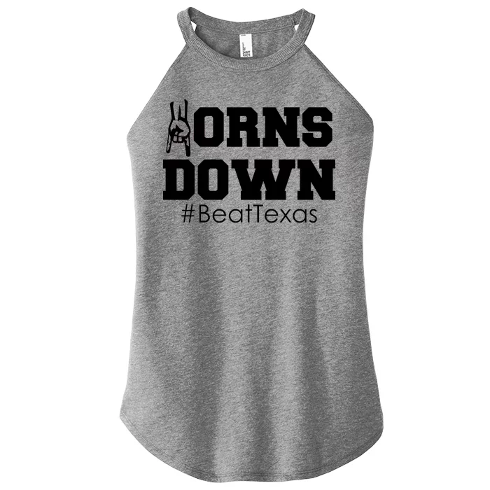 Beat Texas Horns Down Football Women’s Perfect Tri Rocker Tank