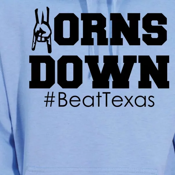 Beat Texas Horns Down Football Unisex Surf Hoodie