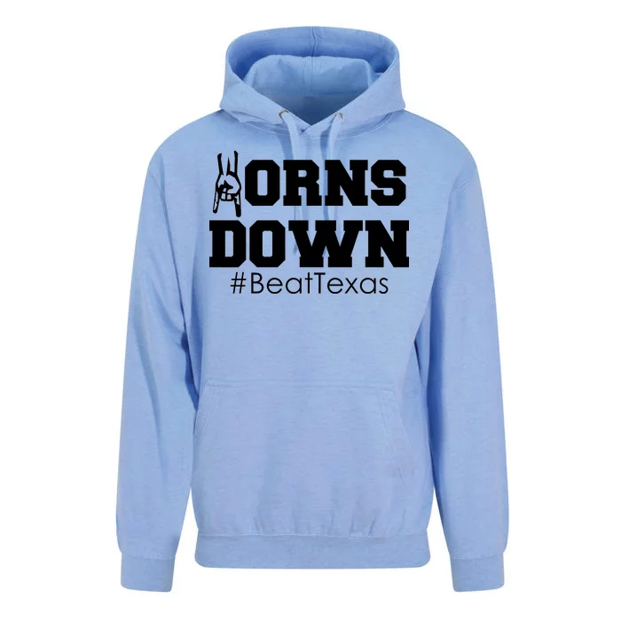 Beat Texas Horns Down Football Unisex Surf Hoodie